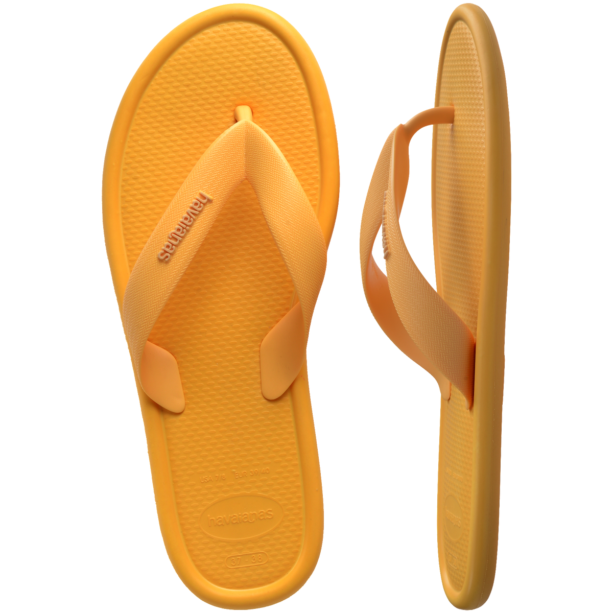 Women's Puffed Up Flip Flops - CAJA YELLOW